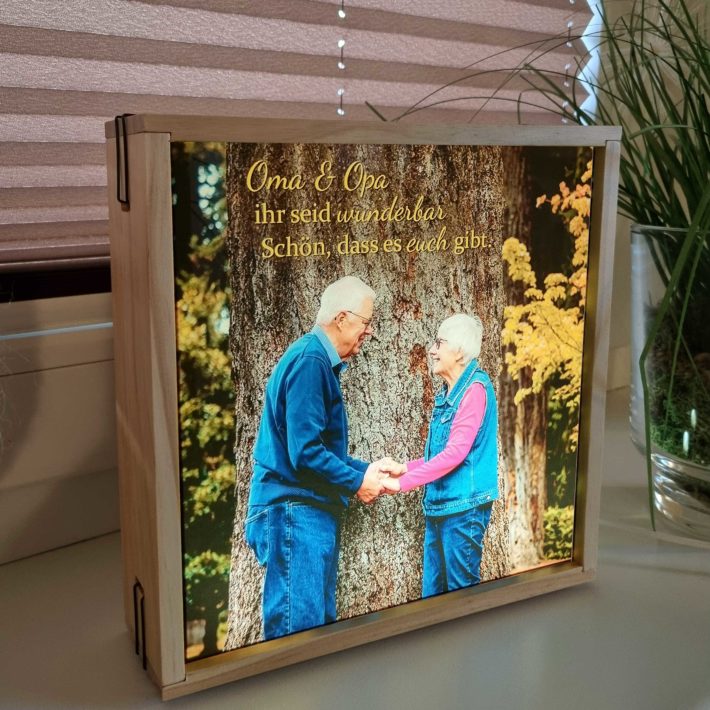 Fotoleuchtbox Beste Großeltern Oma Opa ihr seid wunderbar