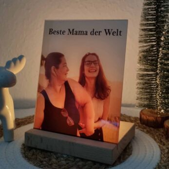 Fotoglas Teelichthalter Beste Mama Geschenk